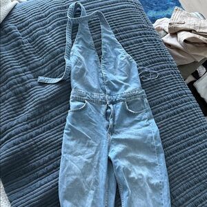Zara Light Blue Denim Jumpsuit
